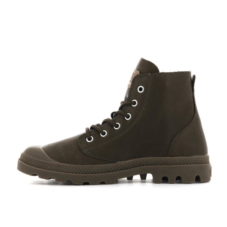 Bottes Palladium Pampa Hi Leather UL Femme Chocolat | FR XEV597J